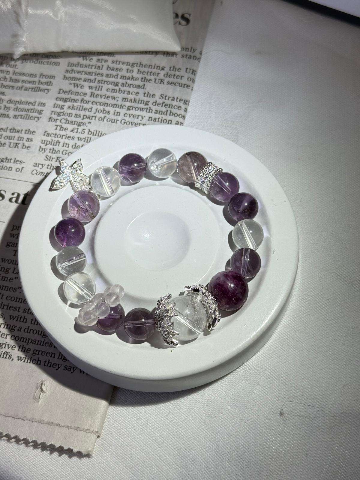Custom Crystal Bracelet DIY Design with Natural Stones