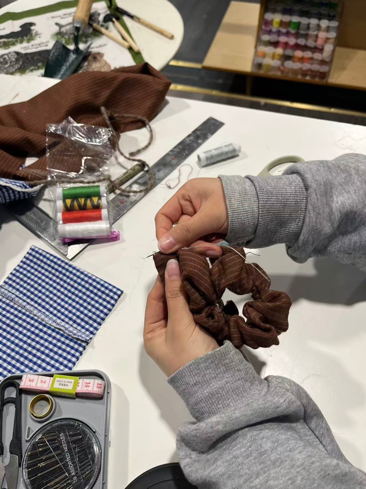 Scrunchie Sewing Workshop in Glasgow